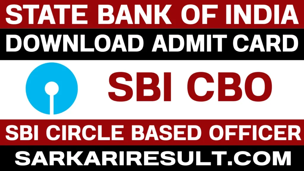 sbi cbo admit card