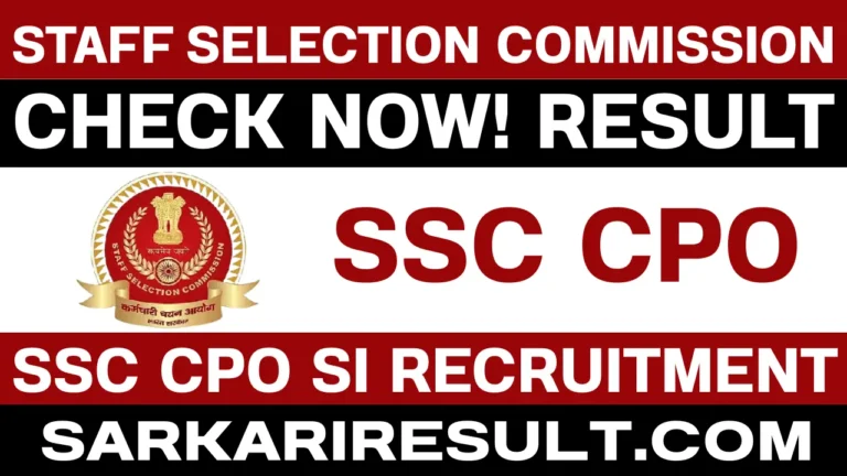 ssc cpo result 2024 pet pst download