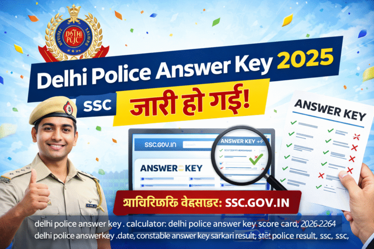 Delhi Police Constable Answer Key